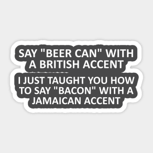 British & Jamaican Accent Sticker